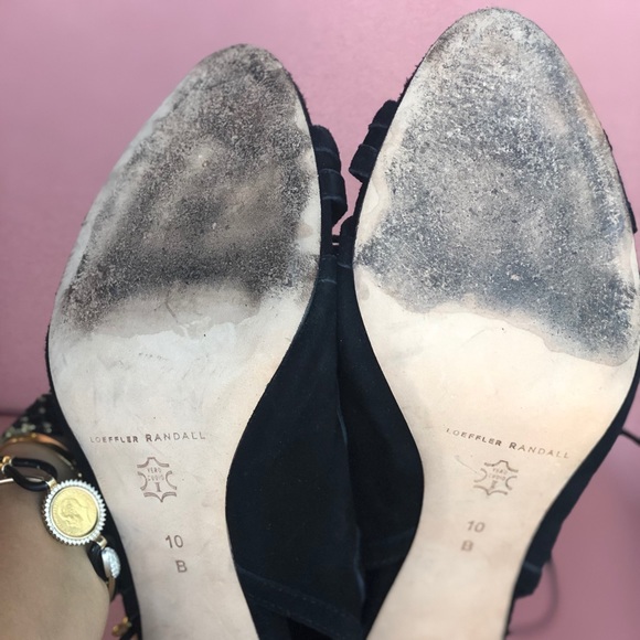 Loffler Randal black suede tie up heels - Picture 6 of 6